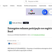 Estrangeiros reduzem participao nos negcios de fuso e aquisio no Brasil